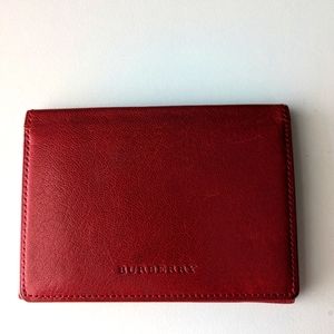 Red Burberry card case